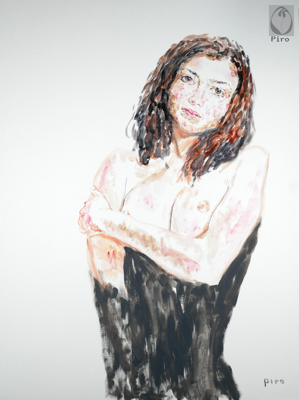oil on paper - olio su carta di Piro